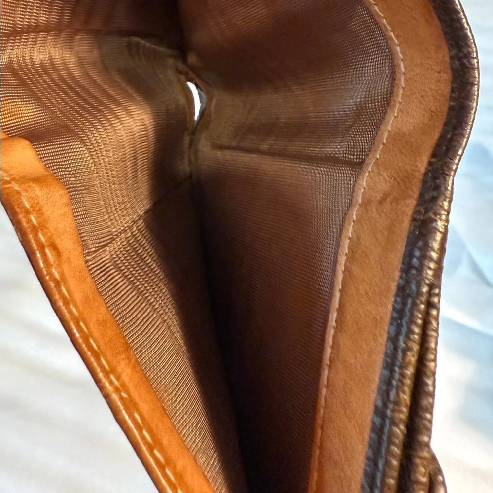 Celine Dark Brown Wallet with Tan Accent - Picture 6 of 7